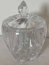 Gorham Full Lead Crystal Biscuit Jar Star Blossom w/Lid Heavy picture