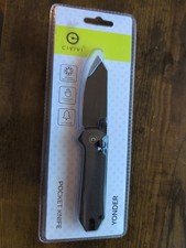 CIVIVI Yonder Reverse Tanto 14C28N Blade Pocket Knife G10 Handle Crossbar Lock picture