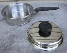 Vintage LIFETIME 1.25 quart SAUCEPAN w/ LID T304 CC Stainless Steel picture