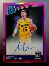 Moritz Wagner 2018-19 Panini Donruss NBA Rated Rookie Auto Pink #197 Lakers /25 picture