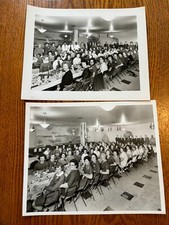 Vintage 1961-62 Woolworth Department Store Christmas Party Group Photos 8 x 10 picture