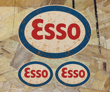 Esso Oil Co Rusty Look Vinyl Decal Sticker Motor Large XL Made in USA -3 for 1 picture