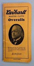 Vintage 1948-49 Carhartt Master Cloth Overalls Notebook Used picture