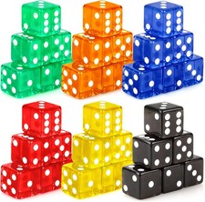 36 Pieces Casino Dice Set 19Mm Large Dice Game Acrylic 6 Sided Colored Dice Bulk picture