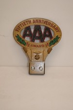 Vintage AAA Fiftieth 50th Anniversary Award Automobile Club License Plate Topper picture