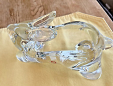 Sasaki Clear Crystal Glass Rabbit Candy Nut Dish Desk Accessory 8” WT: 2.6 lbs picture