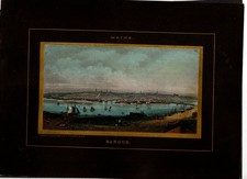 1850's Charles Magnus bird's eye view of Bangor, Maine from hand colored scenes. picture