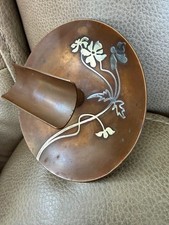 ARTS & CRAFTS- RARE- Heintz Sterling on Bronze CIGAR AshTray PAT. AUG. 27, 12 picture