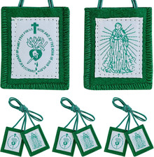 Scapulars Catholic, 3 Pack Green Scapular of Immaculate Heart of Mary Green picture