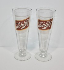 Pair of Schlitz Pilsner Style Beer Glasses - picture