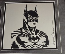 Val Kilmer Original Artwork,  12x12 Metal Pop Art, Batman, Signed Autograph picture