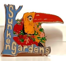 RARE Vintage SUNKEN GARDENS TOUCON St. Petersburg Florida FL Pin Badge Pin picture