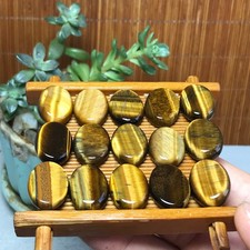 Natural Tiger's Eye Oval Flat Cabochon Polished Slice for Jewelry DIY Craft 7565 picture