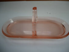 Depression Glass Handled Tray Excellent Condition Pink  picture