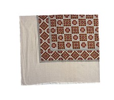Vintage Turkish Kilim Style Printed Cotton Textile 92x82 Bedding Tablecloth picture