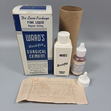 VTG Ward's WondrPak Surgical Cement Dental Ephemera Box & Bottles Westward 1970s picture