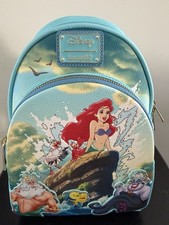 NWT RARE Disney The Little Mermaid Ariel Scene Loungefly Mini Backpack picture