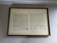 1845 Thomas Jefferson Campbell Handwritten Lawyer Authorization Papers Antique picture