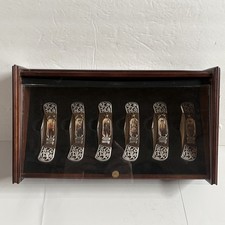 Franklin Mint - Set of 6 - Western Outlaws Collector Knifes With Display Case picture