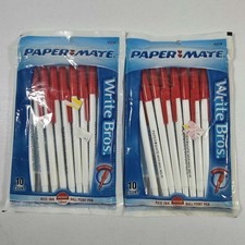 PAPER MATE BALLPOINT PENS VINTAGE 2002 RED CAP COLLECTORS 1.0 mm MED NOS picture