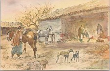 Illustrated PC Argentina Ranching Scene 
