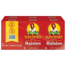 Sun-Maid California Sun-Dried Raisins (6PK) 1 oz Snack-Size Box - Dried Fruit Sn picture