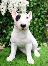 Large Lifelike Comical Bull Terrier Sitting Statue 16