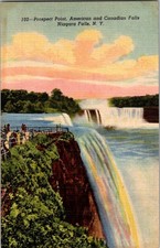 Vintage Niagara Falls Prospect Point American Canadian Falls Postcard NY picture