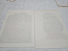 Vintage Star Wars IRON ON T-SHIRT TRANSFERS LOT OF 2 107 picture
