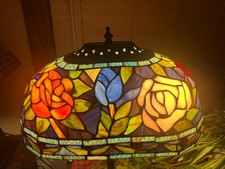 ANTIQUE STYLE LEADED GLASS LAMP picture