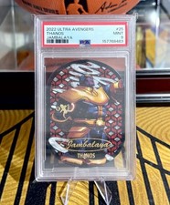 THANOS • 2022 FLEER ULTRA MARVEL | JAMBALAYA SSP 25 Of 30 | PSA 9 | CL VALUE picture