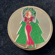 Disney Shopping Jessica Christmas Tree  Holiday Gold Coin Pin Rare LE 250 2008 picture