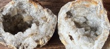 Keokuk Geode Mineral Specimen Drusy Quartz Cavity Rhombohedral Crystals picture