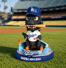 Godzilla Minus Zero LA Dodgers Baseball Bobblehead Figurine - Black/Blue/White picture