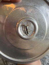 Vintage Aluminum “Flat” Replacement Lid With Key Ring Knob picture