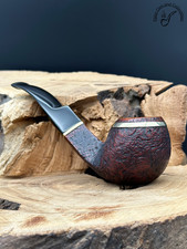 Stanwell Gilt Edged 15 Sandblasted Bent Apple Smoking Pipe picture