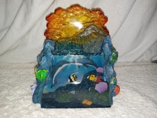 Dakin Wyland Galleries KISSING DOLPHINS Acrylic Ocean Sculpture 6.5