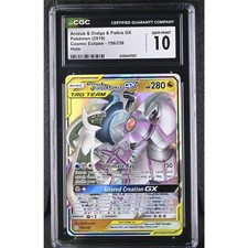 CGC 10 GEM MINT Arceus & Dialga & Palkia GX 156/236 2019 Cosmic Eclipse Graded picture