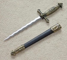 Masonic Fellowcraft Blue Lodge Dagger Square & Compass Brass Hilt Flamboyant picture