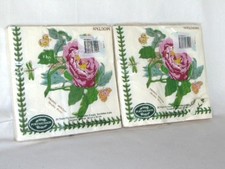2 Lovely Botanic Garden, PORTMEIRION Unopened NAPKIN SETS, Shrubby PEONY picture