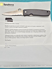 Vintage Robert/Bob Terzuola Spyderco C15PS factory Sharpened-Pat Pend#4347665 picture