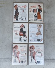 Mennen Mingo 6 x LOT VTG 1940s Big Print Ad Skin Bracer Brushless PinUp Bikini picture