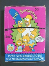 1990 Topps Simpsons Wax Pack Full Original Box of 36 Clean Sealed Packs Bartman picture