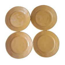 Euro Ceramic Portugal SAFARI Burnt-Orange Stoneware Salad Plates 9 in Boho Set 4 picture