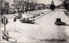Market Square Manheim PA Street Scene Cars Vintage Postcard 4P23-11 picture