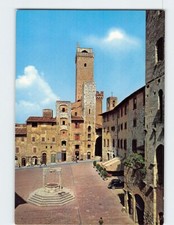 Postcard Cisterna Square and Towers Ardinghelli Citta di San Gimignano Italy picture