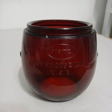 Vintage Dietz Little Wizard Red Glass Lantern Globe Loc-Nob Syracuse, NY USA picture