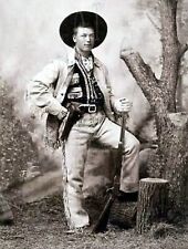ANTIQUE REPRO 8X10 PHOTO PRINT WESTERN COWBOY COLT WINCHESTER 1873 RIFLE PISTOL picture