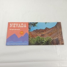 Vintage 1958 Nevada Highways Road Map State Department Of Highways Ephemera picture