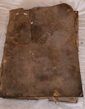 Antique 1918 1919 WWI Stars & Stripes Leather Bound Newspapers Rough Condition picture